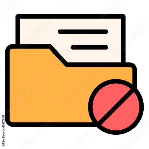 Block Folder Filled Icon