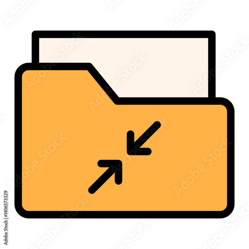 Compress Folder Filled Icon
