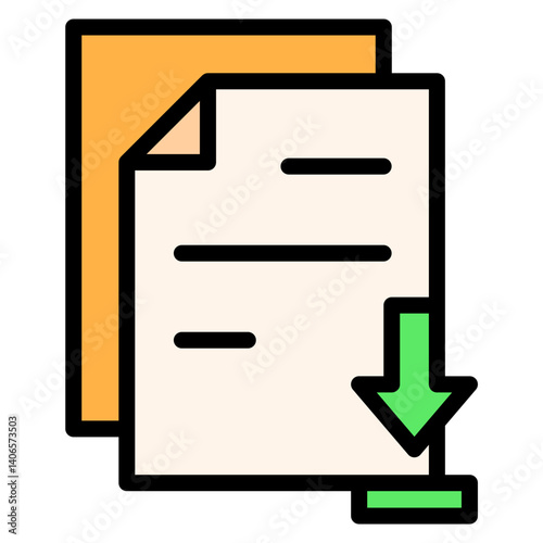 Download Document Filled Icon