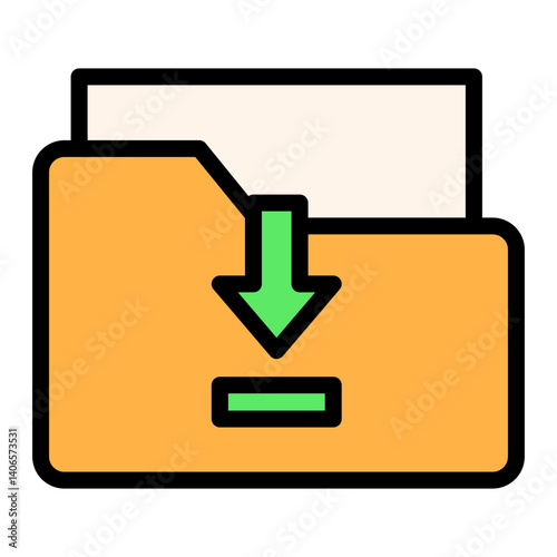 Download Folder Filled Icon