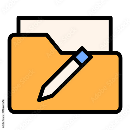 Edit Folder Filled Icon