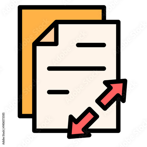 Extract Document Filled Icon