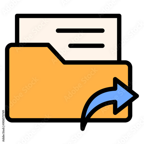 Forward Folder Filled Icon