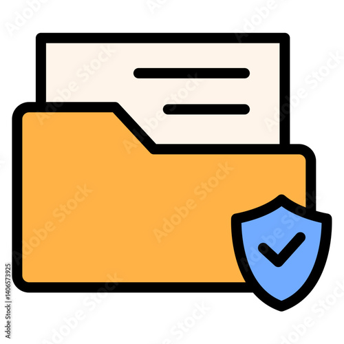 Protection Folder Filled Icon