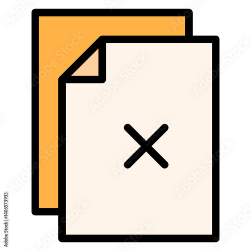 Remove Document Filled Icon