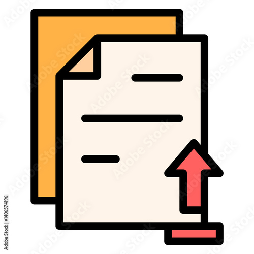 Upload Document Filled Icon