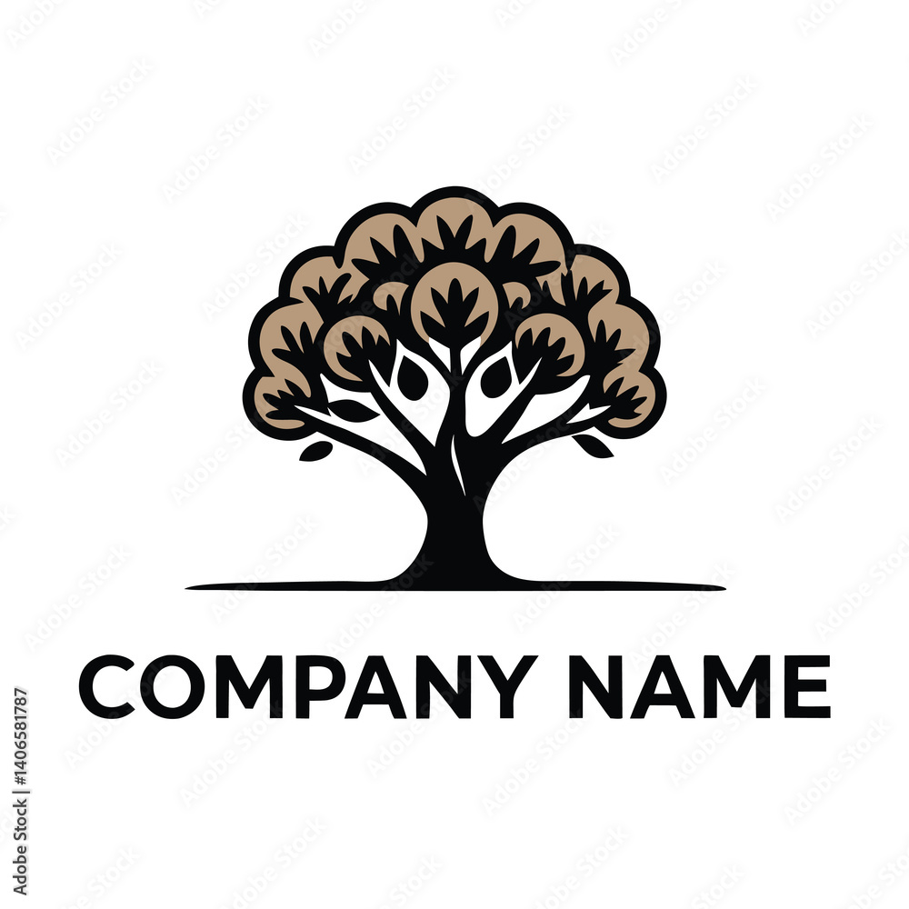 Obraz premium Elegant tree logo design