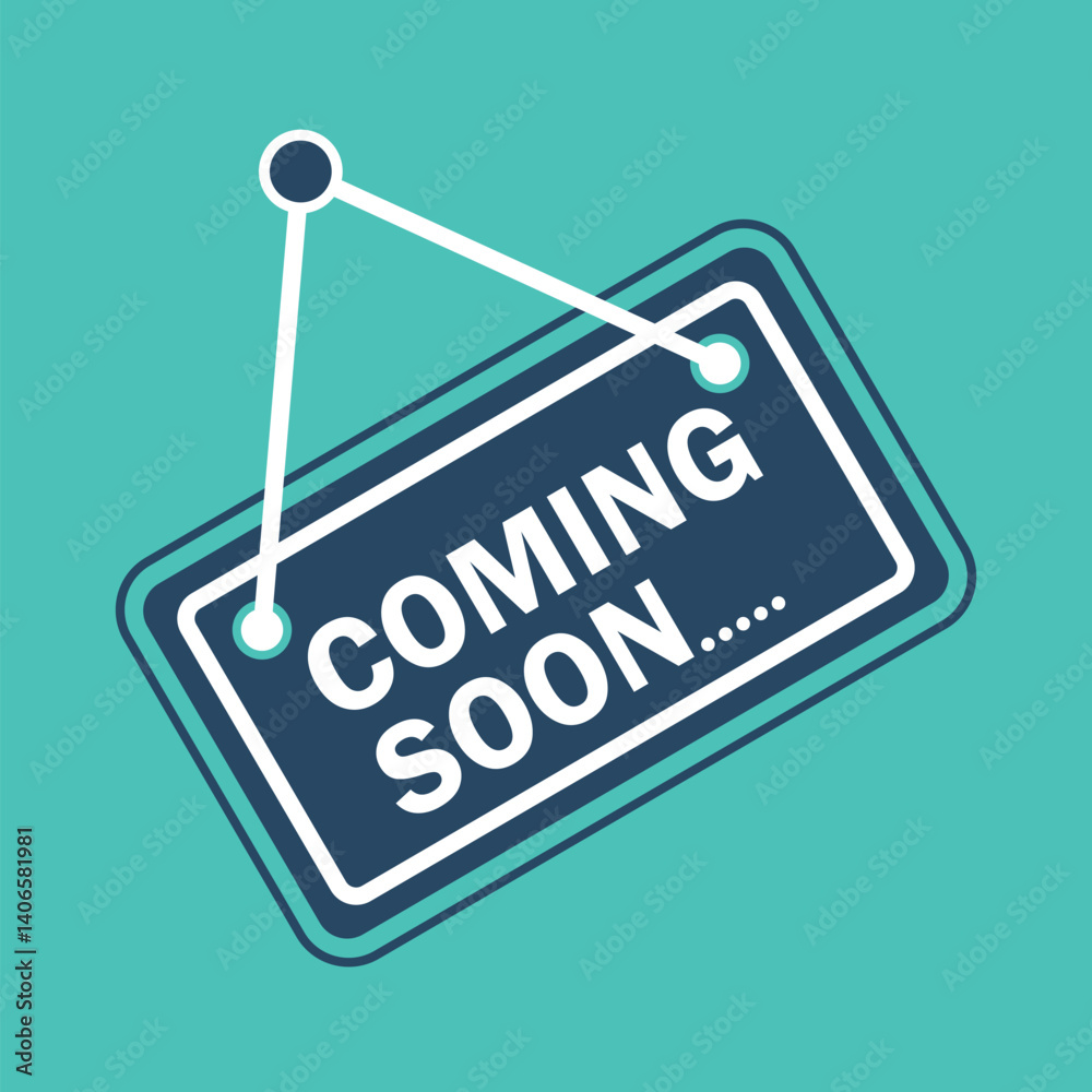Coming Soon - vector hanging door sign or label. Coming Soon - vector hanging door sign or label.