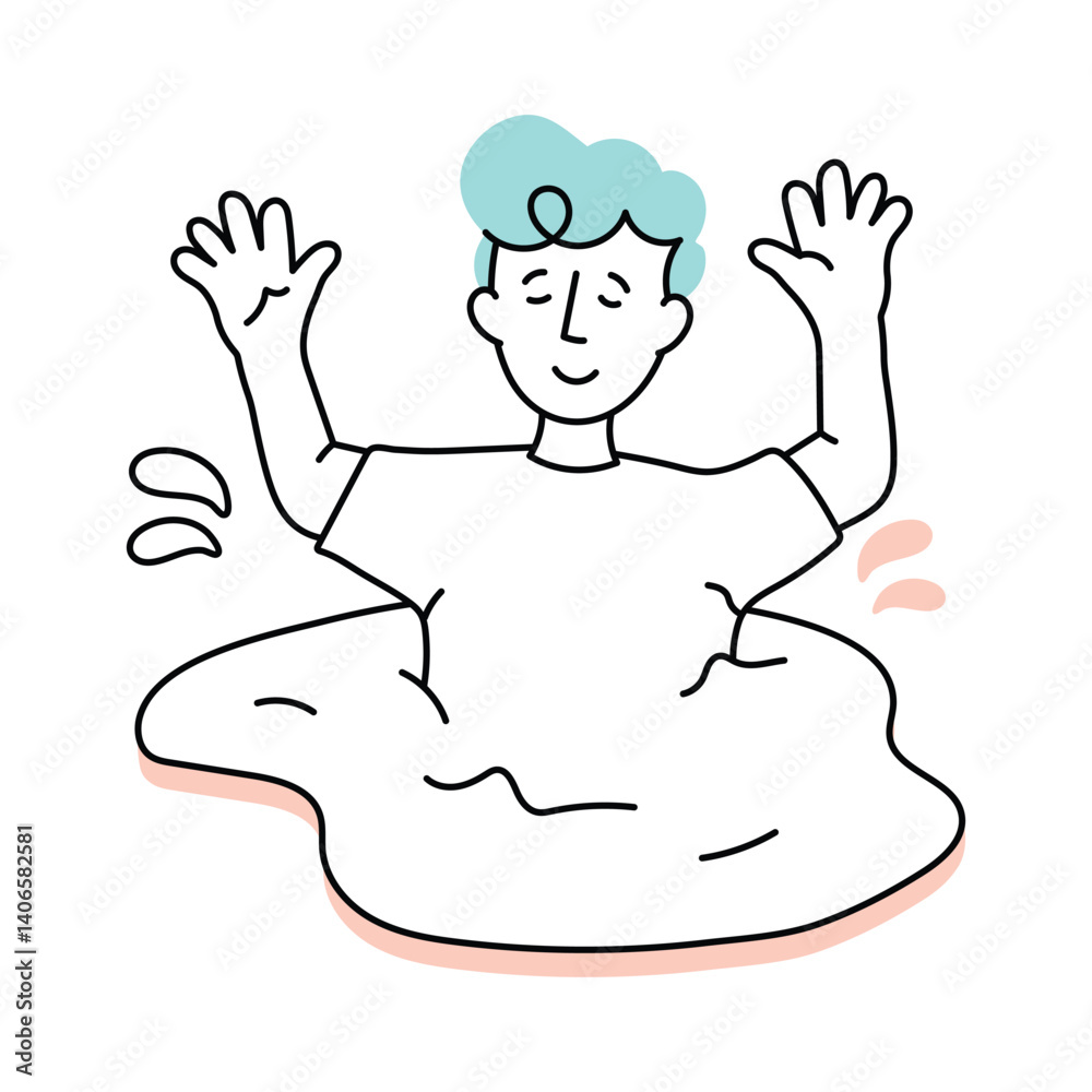 Playing with water Vector style illustration. Playing with water Vector style illustration.