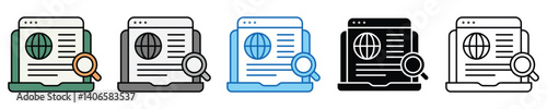 Internet Icons Set – Editable Vector Icons in Multiple Styles