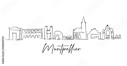 Montpellier city skyline ,