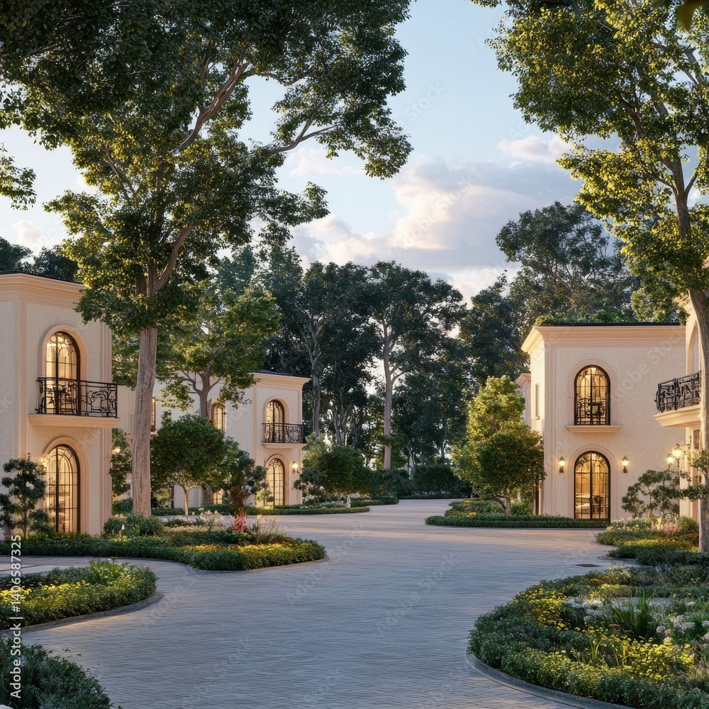 Elegant residential pathway Elegant residential pathway