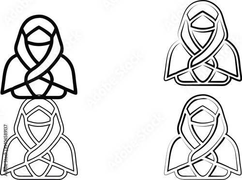 Minimalist line art, duffle bags, simple black and white sketches, cylindrical travel bags, iconic luggage designs, clean outlines, stylized handbags, repeating pattern, fashion accessories illustrati