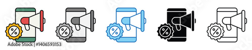 Promotion Icons Set – Editable Vector Icons in Multiple Styles