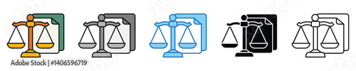 Rule Icons Set – Editable Vector Icons in Multiple Styles