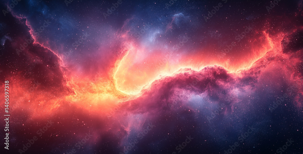 Fototapeta premium Realistic galaxy background with vibrant colors and cinematic lighting