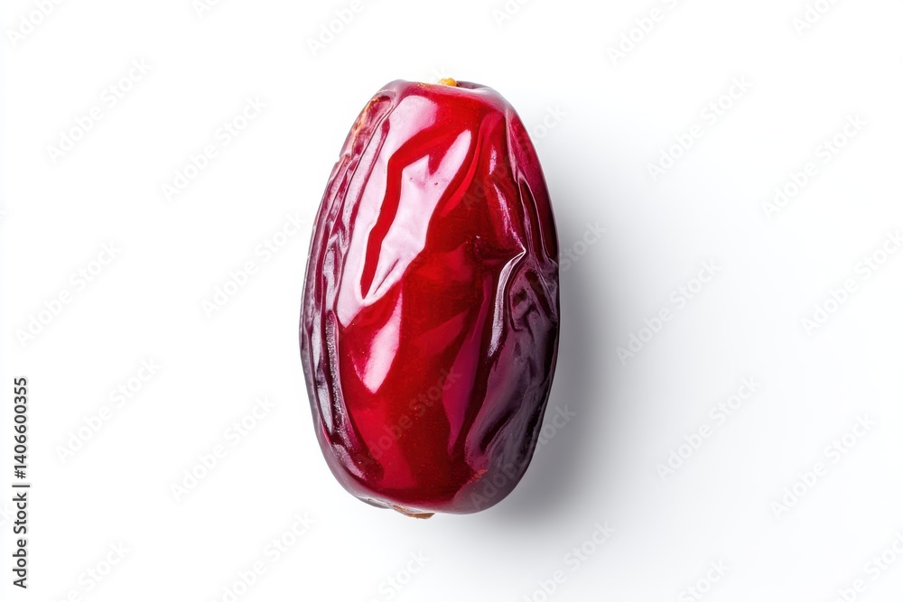 Single Medjool Date, Red, Shiny, Sweet Fruit Single Medjool Date, Red, Shiny, Sweet Fruit