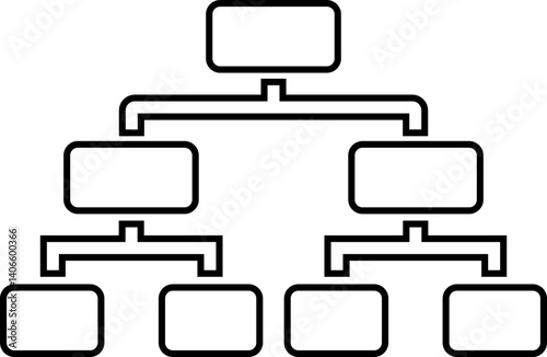Tournament bracket set line icon. symbol of tournament board chart isolated on transparent background