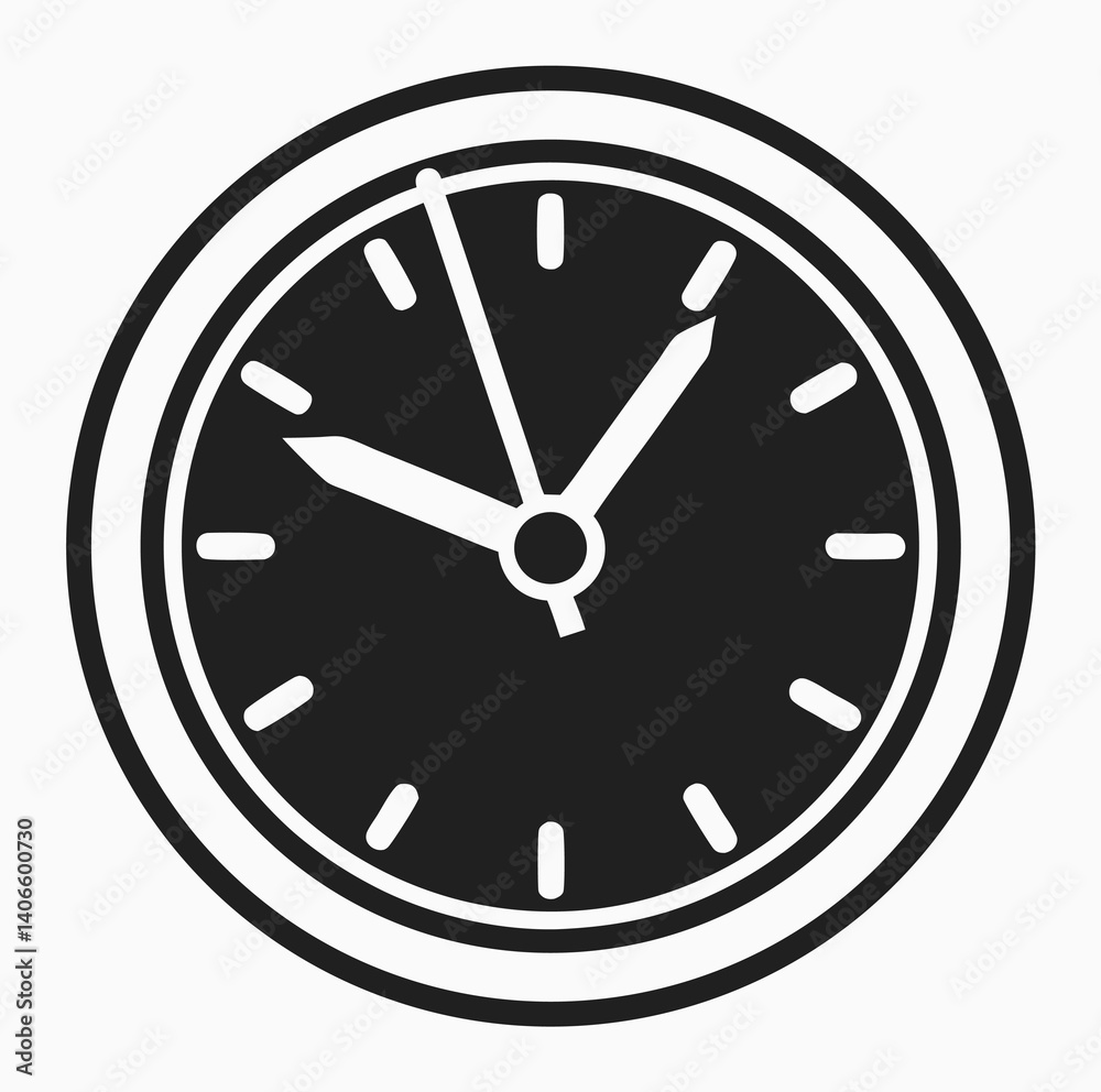 Flat Time Indicator Icon. Flat Time Indicator Icon.