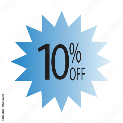 Simple icon of red discount stickers