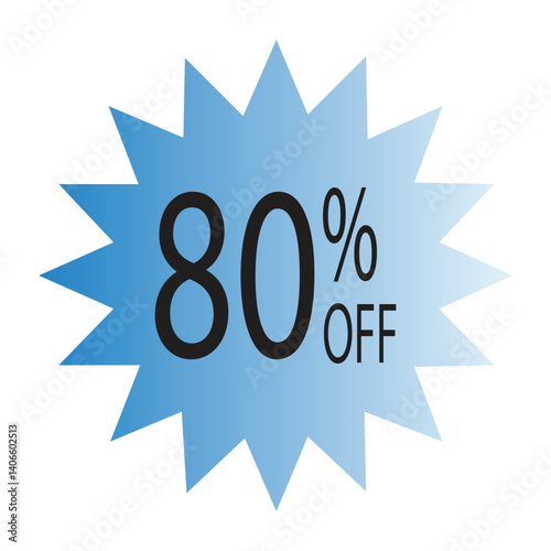 Simple icon of red discount stickers
