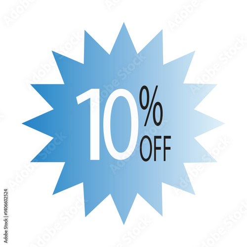 Simple icon of red discount stickers
