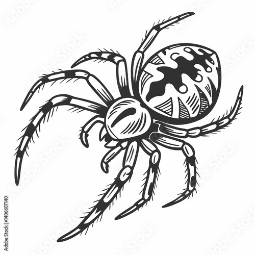 spider on a white background
