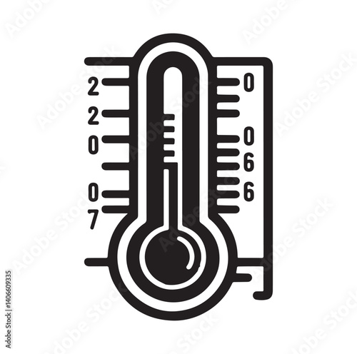 Thermometer silhouette vector illustration