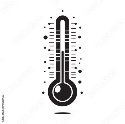 Thermometer silhouette vector illustration