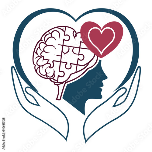 Peaceful Mind and Love Symbol in Artistic Heart Design
