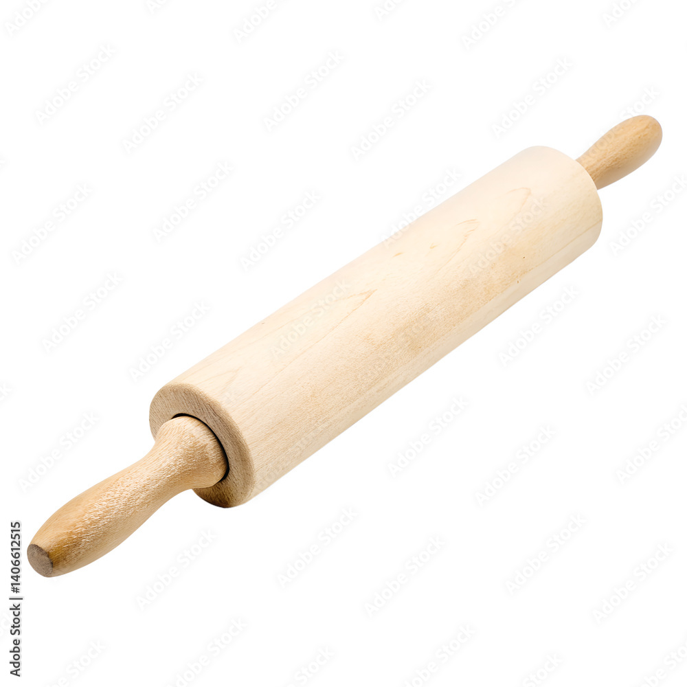 A rolling pin, isolated on a transparent background A rolling pin, isolated on a transparent background