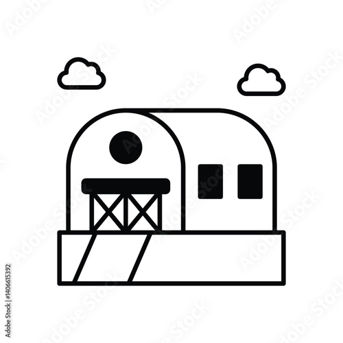 Farmhouse icon vector stock illustration