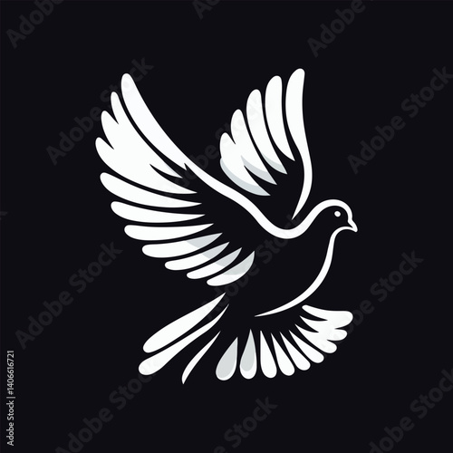 Dove bird vectors silhouette