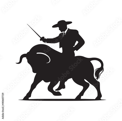 Matador silhouette vector illustration