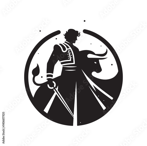 Matador silhouette vector illustration