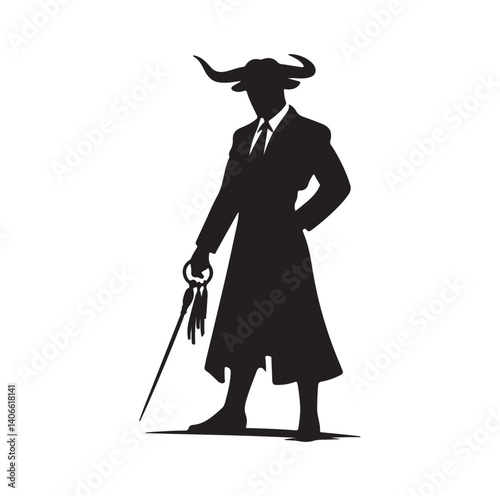 Matador silhouette vector illustration