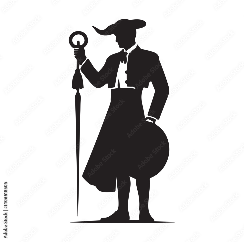 Matador silhouette vector illustration