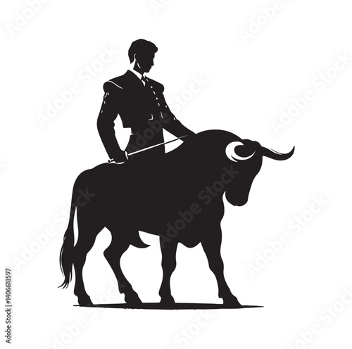 Matador silhouette vector illustration