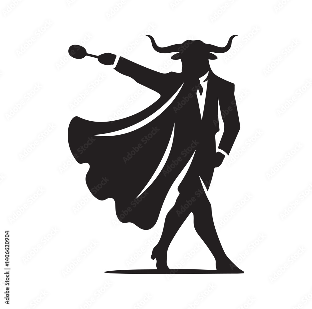 Matador silhouette vector illustration