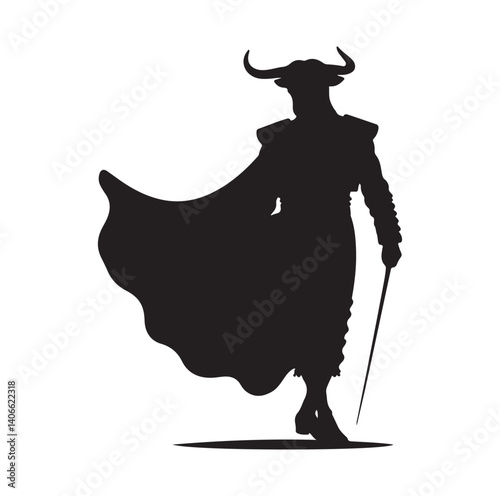 Matador silhouette vector illustration