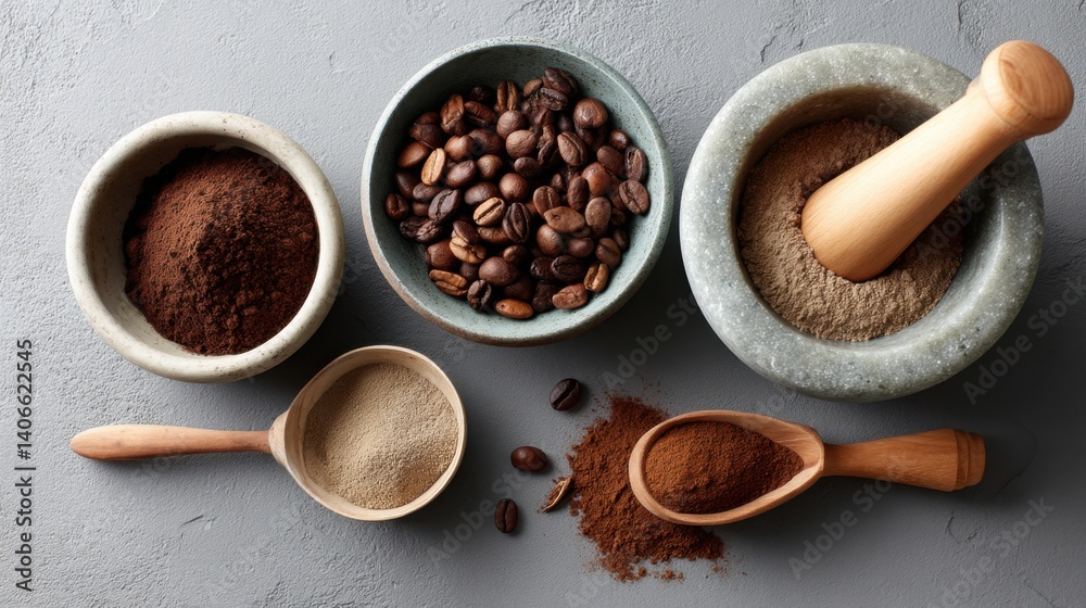 Fototapeta premium Ingredients for Chocolate Coffee Cake