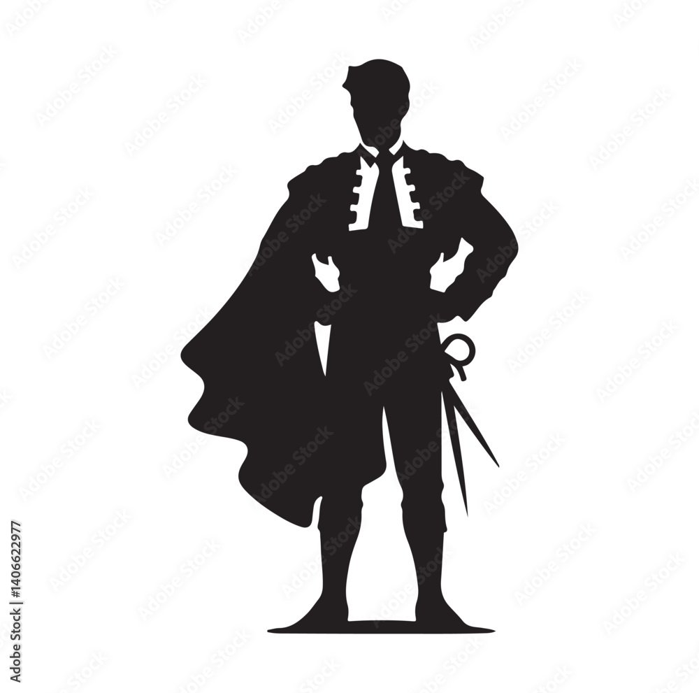 Matador silhouette vector illustration