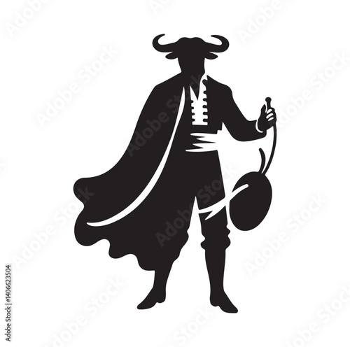 Matador silhouette vector illustration