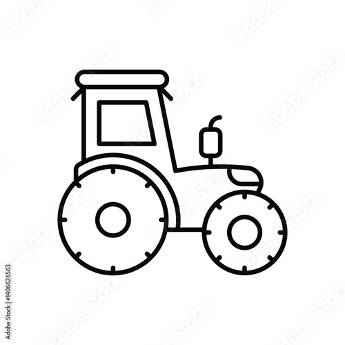 Tractor icon vector stock illustration