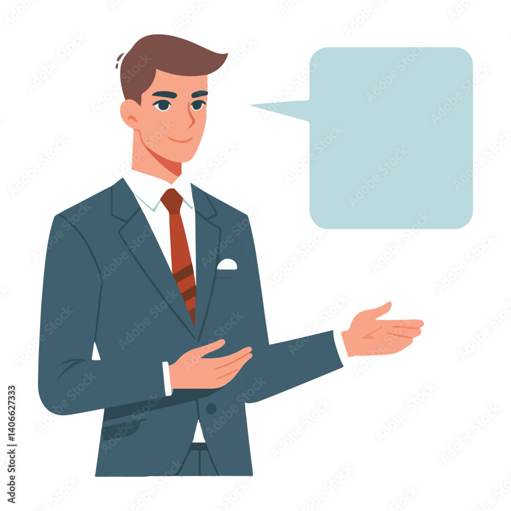 vector businessman presentation gesture vector businessman presentation gesture