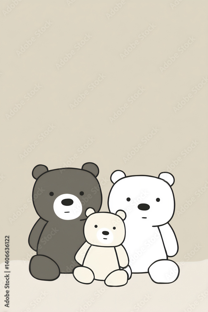 Fototapeta premium teddy bear letterhead layout