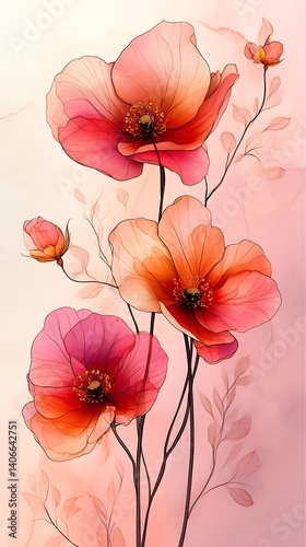 Stunning Poppy Flower Wallpaper, Mobile Wallpaper Breathtaking 4K Floral Art for Your Devices