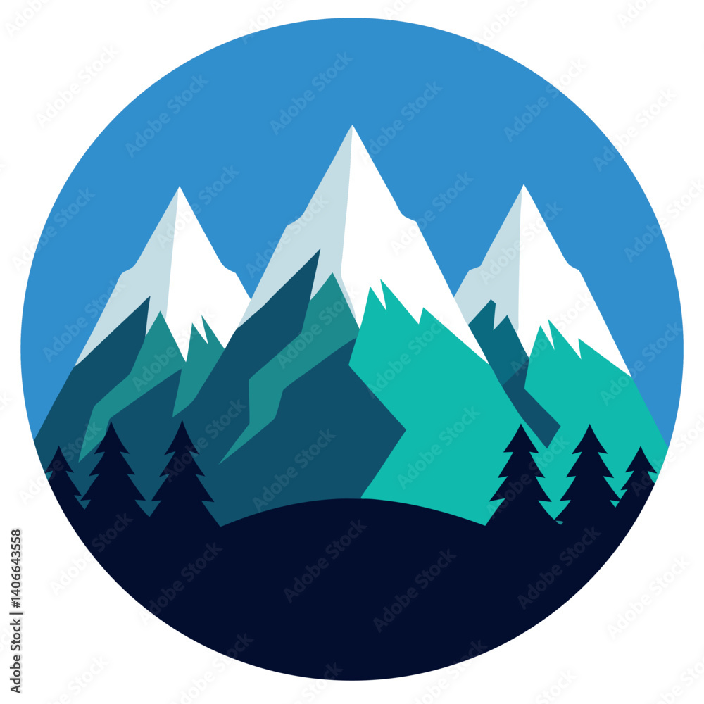 Obraz premium Alps mountains vector
