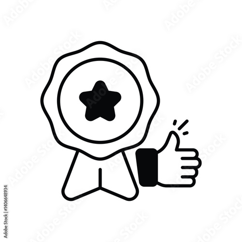 Excellent icon vector stock illustration