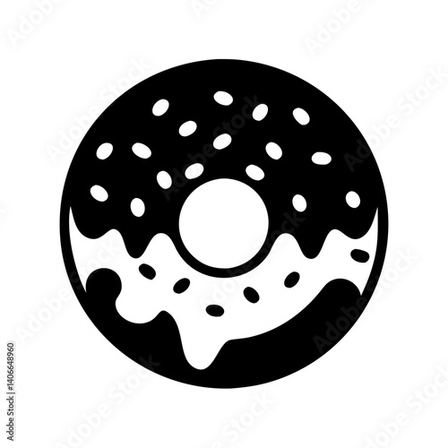 doughnut with fruit topping icon, doughnut with fruit topping vector,
